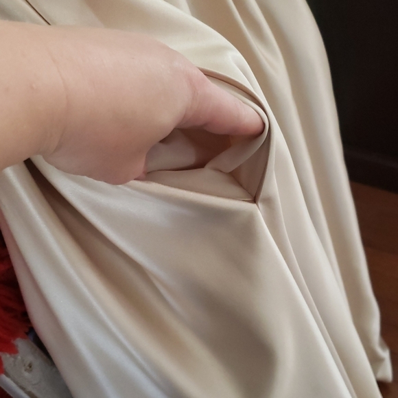 Champagne Formal Off The Shoulder Rinestone Belt With Added Padding On Chest - Picture 4 of 6